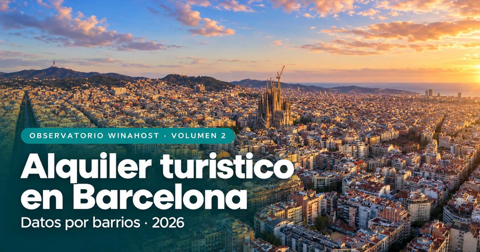 Portada del Volumen 2 del Observatorio Winahost, dedicado al mercado del alquiler turístico en Barcelona