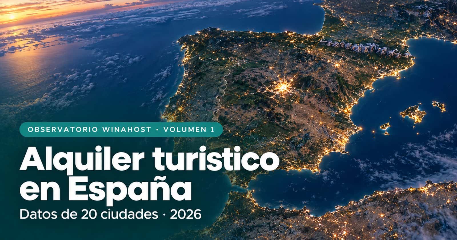 Portada del Volumen 1 del Observatorio Winahost, dedicado a los ingresos del alquiler turístico por ciudad en España